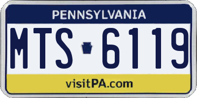 PA license plate MTS6119