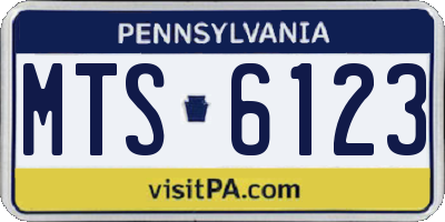 PA license plate MTS6123