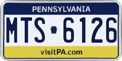 PA license plate MTS6126