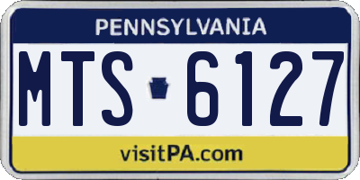 PA license plate MTS6127