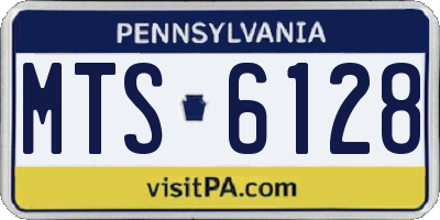PA license plate MTS6128