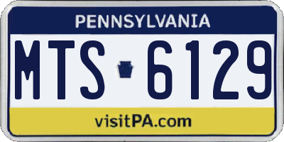 PA license plate MTS6129