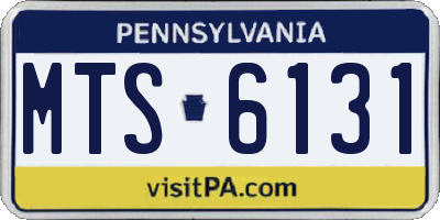 PA license plate MTS6131