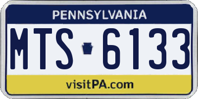 PA license plate MTS6133
