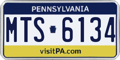 PA license plate MTS6134