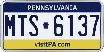 PA license plate MTS6137