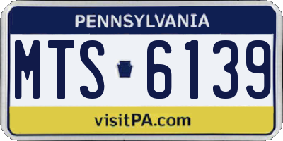 PA license plate MTS6139