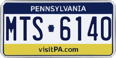 PA license plate MTS6140