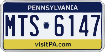 PA license plate MTS6147