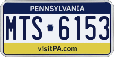 PA license plate MTS6153