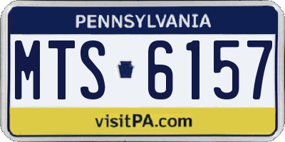 PA license plate MTS6157