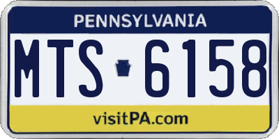 PA license plate MTS6158