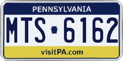PA license plate MTS6162