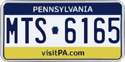 PA license plate MTS6165