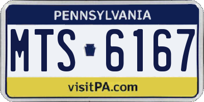 PA license plate MTS6167