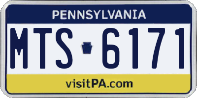PA license plate MTS6171
