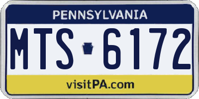 PA license plate MTS6172