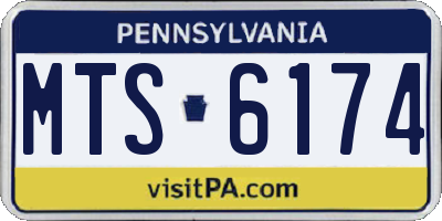 PA license plate MTS6174