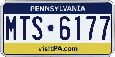 PA license plate MTS6177