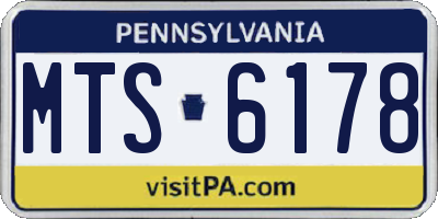 PA license plate MTS6178