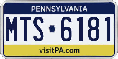 PA license plate MTS6181