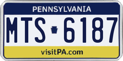 PA license plate MTS6187