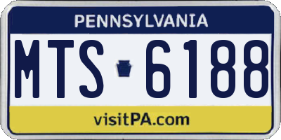 PA license plate MTS6188