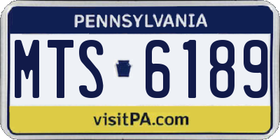 PA license plate MTS6189