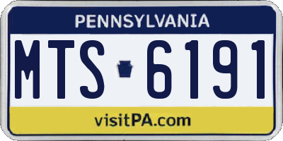 PA license plate MTS6191