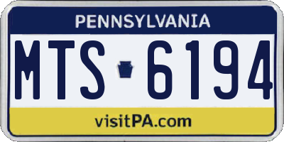PA license plate MTS6194