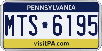 PA license plate MTS6195