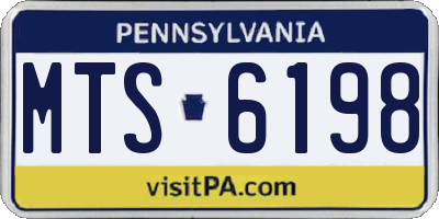 PA license plate MTS6198