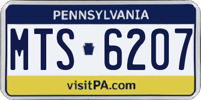 PA license plate MTS6207