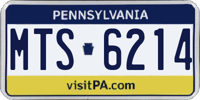PA license plate MTS6214