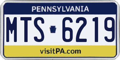 PA license plate MTS6219
