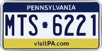 PA license plate MTS6221