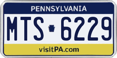 PA license plate MTS6229