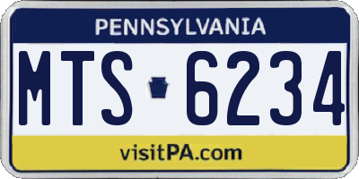 PA license plate MTS6234
