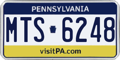 PA license plate MTS6248