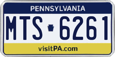 PA license plate MTS6261