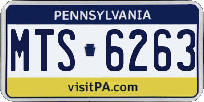 PA license plate MTS6263