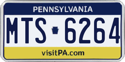 PA license plate MTS6264