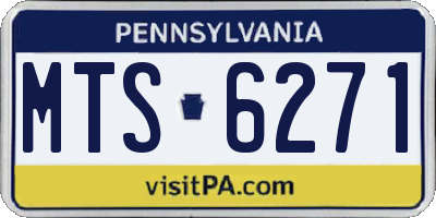PA license plate MTS6271