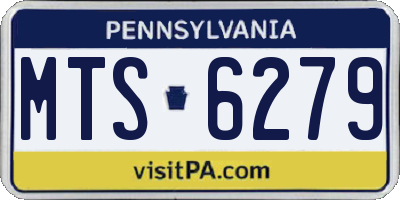 PA license plate MTS6279