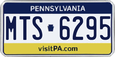 PA license plate MTS6295