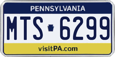 PA license plate MTS6299