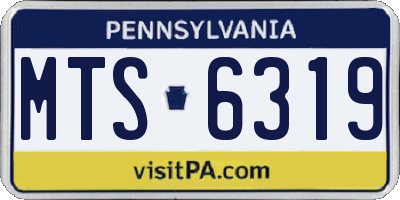 PA license plate MTS6319