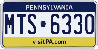 PA license plate MTS6330