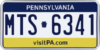 PA license plate MTS6341