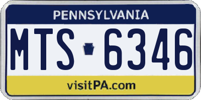 PA license plate MTS6346